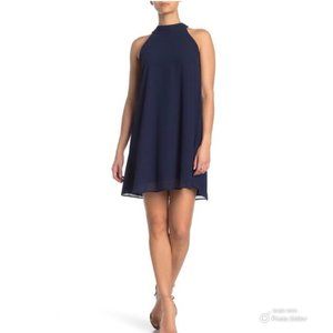 One One Six Blue Twist Racerback Shift Dress
